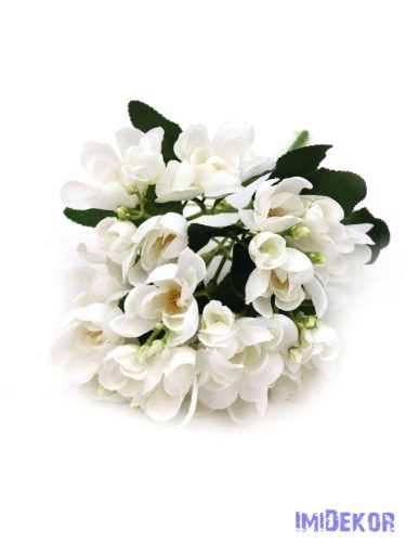Vegyes színű kis csokor 33cm - Fehér