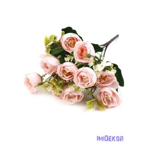 Rózsa 10 fejes kis csokor 32cm - Rózsaszín