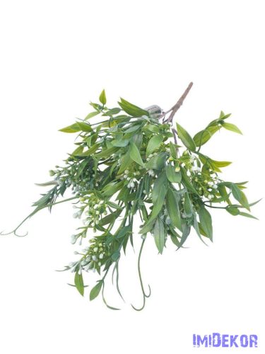 Kócos bogyós műzöld csokor 38cm - Zöld