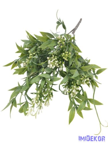 Kócos bogyós műzöld csokor 38cm - Hamvas