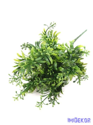 Vegyes kócos műzöld csokor 37cm 386 - Sötét Zöld