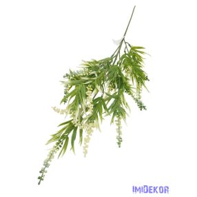 Fürtbogyós műzöld ág 76cm - Fehér