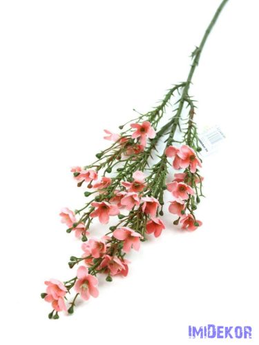 Apró virágos műzöld ág 64cm - Rózsaszín
