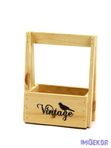 Natúr Vintage füles ládikó