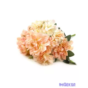 Dália selyemvirág csokor 40 cm - Rózsaszínes