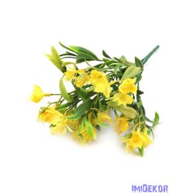Műzöld csokor 34cm - Sárga