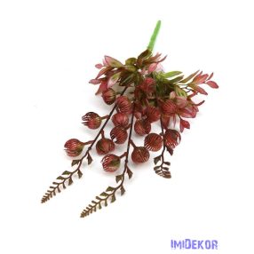 Vegyes műzöld csokor 45cm - Bordó