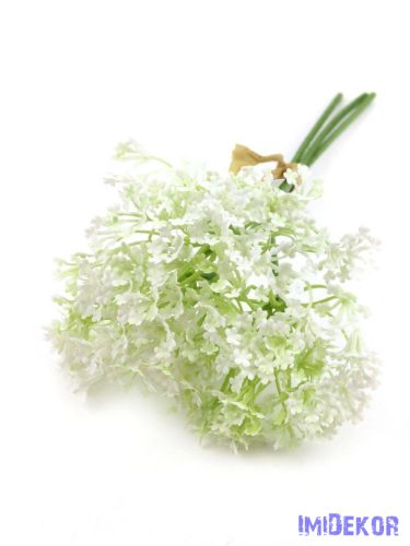 Ernyősvirágú műzöld 3 szálas köteg 31cm - Fehér