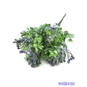 Hamvas bogyós műzöld csokor 31cm - Sötét Szürke