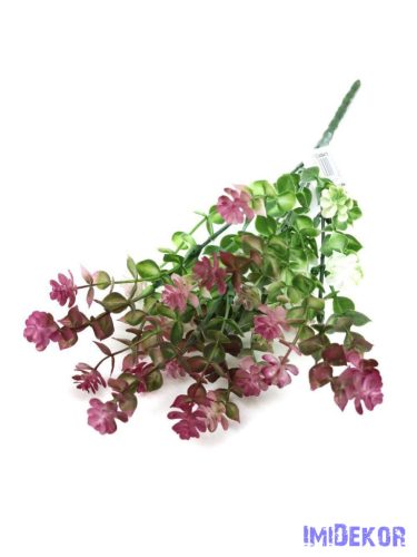 Virágos kúszó műzöld csokor 34cm - Mályva