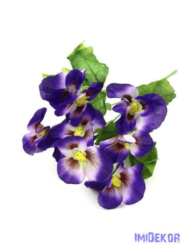 Árvácska selyem csokor 28cm - Lila