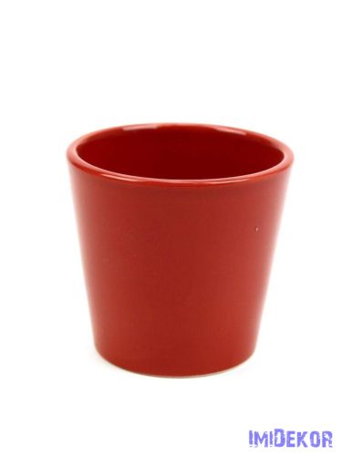 Színes kerámia kaspó 6,5cm - Piros
