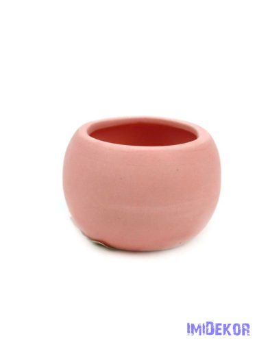 Mini színes gömb kaspó 6cm - Matt rózsaszín