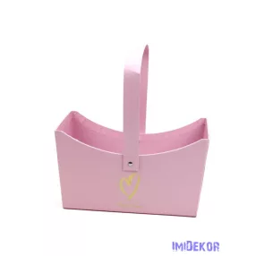 Füles táska papírdoboz 20 cm - Rózsaszín