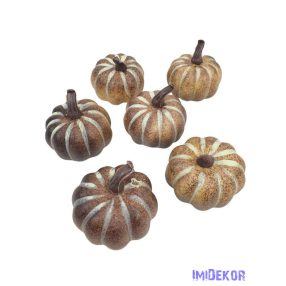 Mű tök 6cm 6db/csomag - Barna