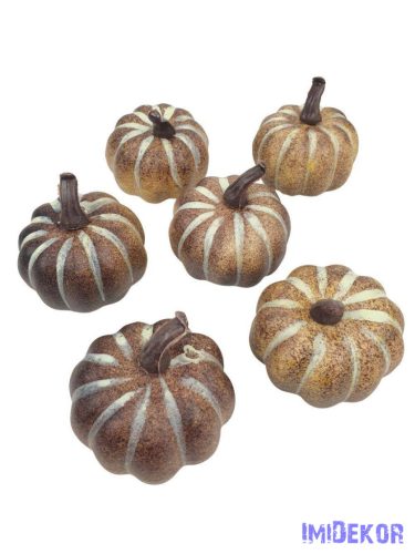 Mű tök 6cm 6db/csomag - Barna
