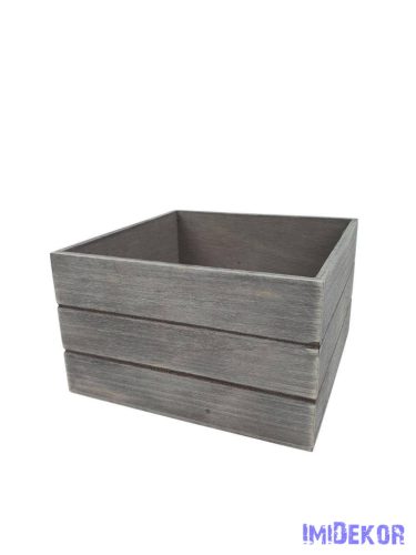 Magaságyás fa ládikó 15cm - Szürke
