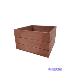 Magaságyás fa ládikó 15cm - Barna