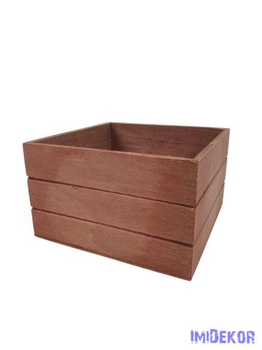 Magaságyás fa ládikó 15cm - Barna