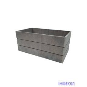 Magaságyás fa ládikó 11x20cm M - Szürke