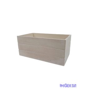 Magaságyás fa ládikó 11x20cm M - Fehér