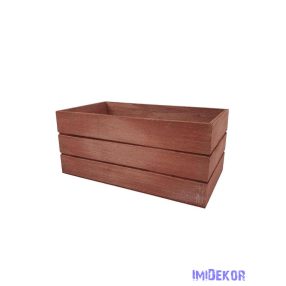 Magaságyás fa ládikó 11x20cm M - Barna