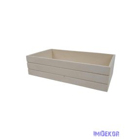 Magaságyás fa ládikó 11x20cm A - Fehér