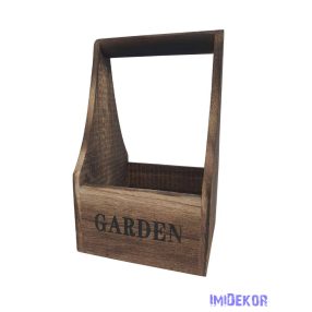 Füles fa ládikó GARDEN 24 cm - Barna