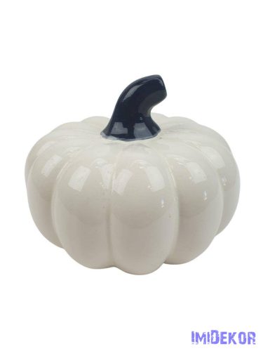 Fényes kerámia tök 13,5 cm - Krém 