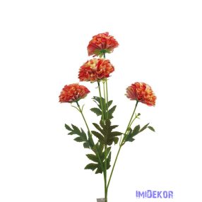 Krizantém 4 fejes szálas selyemvirág 80cm - Cirmos Barack