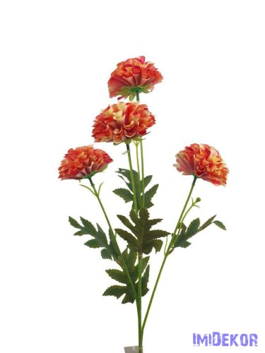 Krizantém 4 fejes szálas selyemvirág 80cm - Cirmos Barack