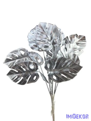Metál műzöld csokor 13 - Ezüst