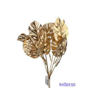 Metál műzöld csokor 13 - Arany