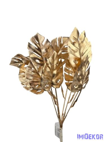 Metál műzöld csokor 13 - Arany