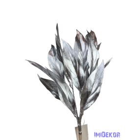 Metál műzöld csokor 14 - Ezüst