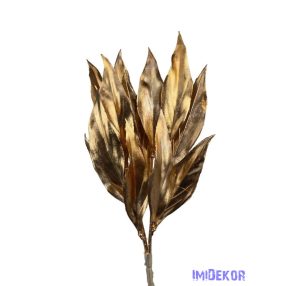 Metál műzöld csokor 14 - Arany