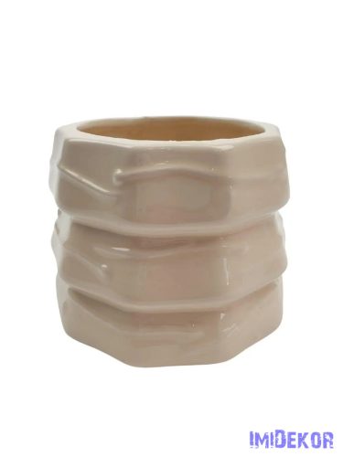 Fenyőfa formájú kerámia kaspó - Krém