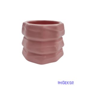 Fenyőfa formájú kerámia kaspó - Rózsaszín