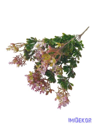 Virágos műzöld díszítő csokor 37cm 3109 - Lila