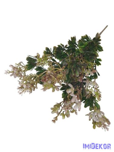 Virágos műzöld díszítő csokor 37cm 3109 - Barna