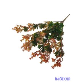 Virágos műzöld díszítő csokor 37cm 3109 - Narancs