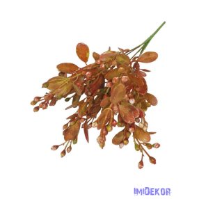 Bogyós leveles műzöld csokor 32cm 3110 - Narancs