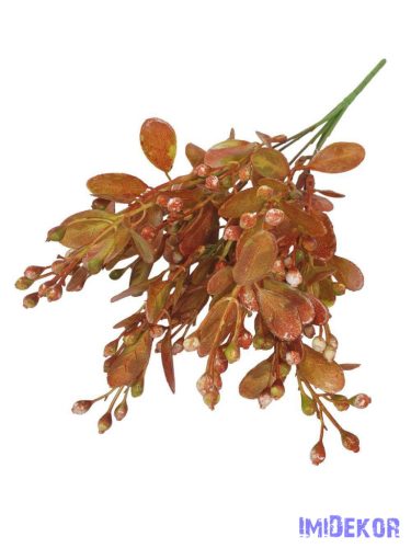 Bogyós leveles műzöld csokor 32cm 3110 - Narancs