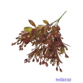 Bogyós leveles műzöld csokor 32cm 3110 - Barna