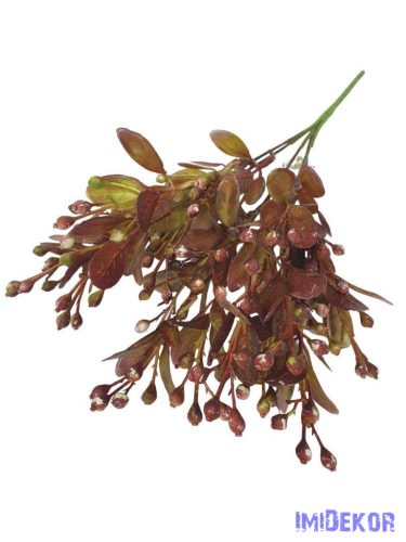 Bogyós leveles műzöld csokor 32cm 3110 - Barna