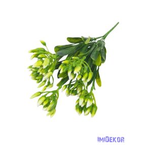 Bimbós műzöld csokor 32cm 3111 - Fehér