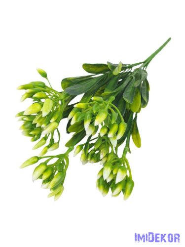 Bimbós műzöld csokor 32cm 3111 - Fehér