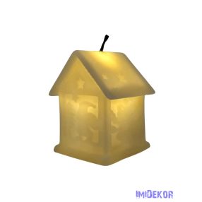 Led gyertya - Csillagos tetejű házikó