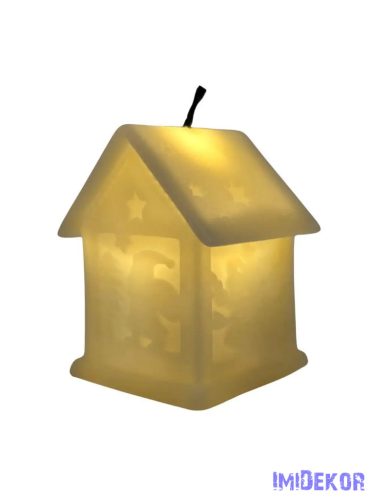 Led gyertya - Csillagos tetejű házikó