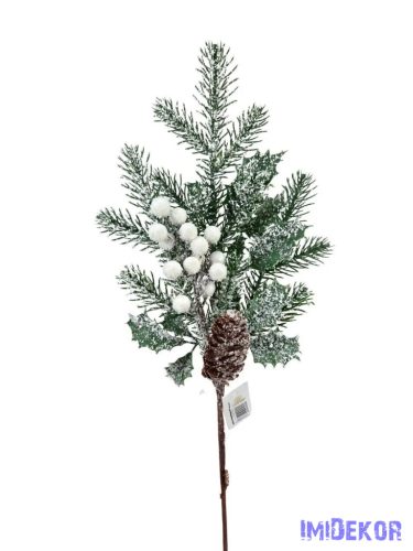 Hódarás fenyőág tobozzal magyal levéllel